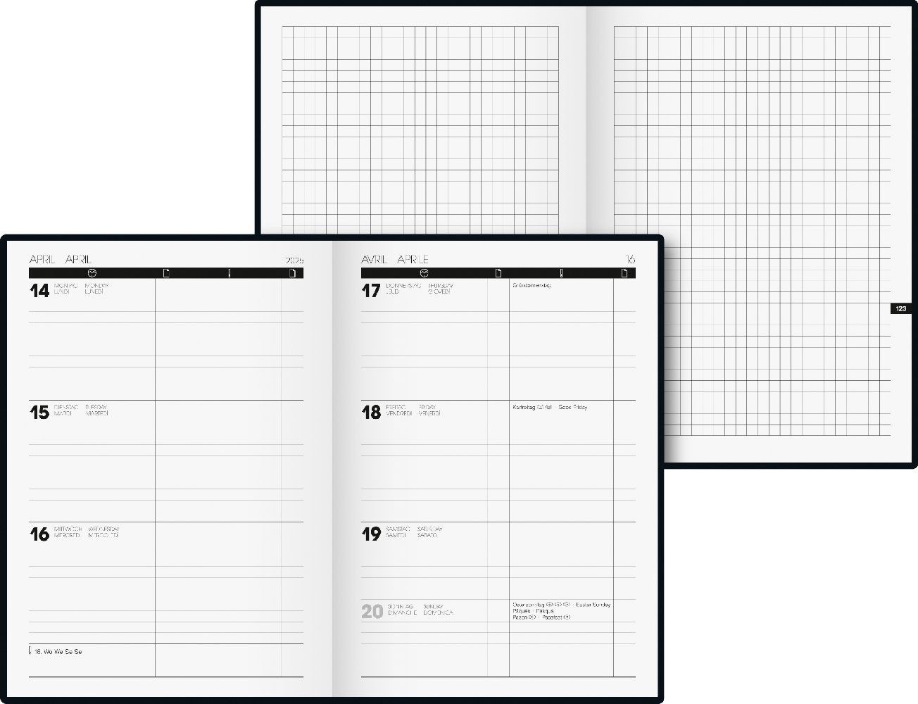 Bild: 4061947126778 | Buchkalender TimeCenter Modell 725 (2025) | 2 Seiten = 1 Woche, A5