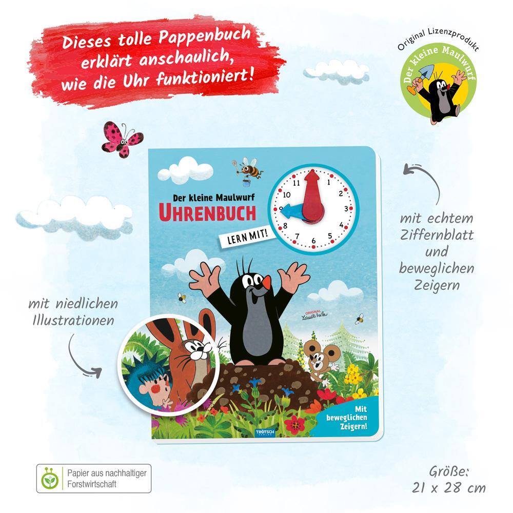 Bild: 9783988021410 | Trötsch Der kleine Maulwurf Uhrenbuch | Trötsch Verlag GmbH &amp; Co. KG