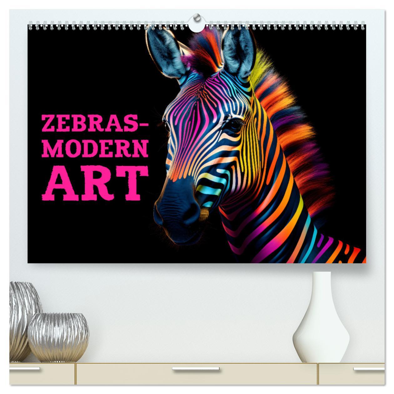 Cover: 9783457146200 | ZEBRAS - Modern Art (hochwertiger Premium Wandkalender 2025 DIN A2...