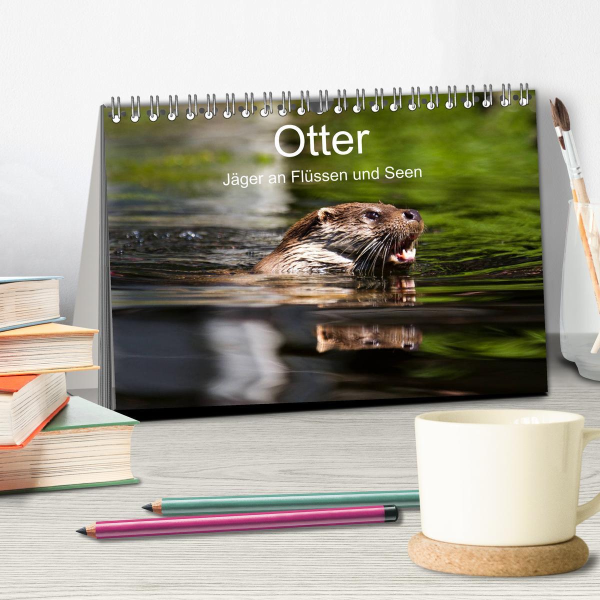 Bild: 9783435372102 | Otter - Jäger an Flüssen und Seen (Tischkalender 2025 DIN A5 quer),...