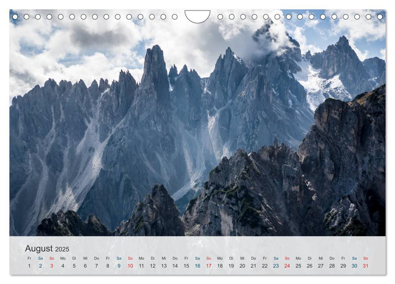 Bild: 9783383786525 | Dolomiten - Rundreise um Drei Zinnen (Wandkalender 2025 DIN A4...