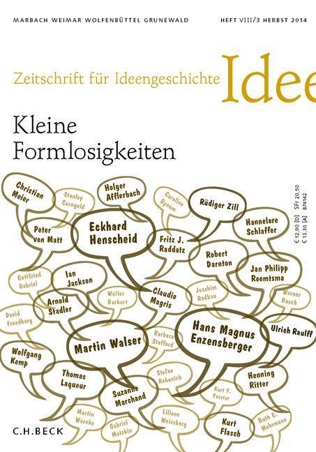 Cover: 9783406658839 | Zeitschrift für Ideengeschichte Heft VIII/3 Herbst 2014 | Broschüre