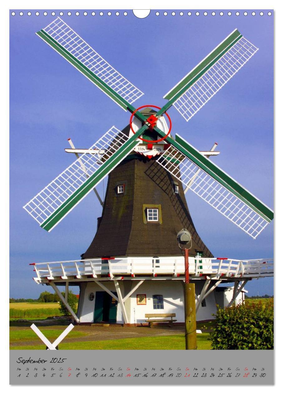 Bild: 9783457030264 | Windmühlen in Norddeutschland (Wandkalender 2025 DIN A3 hoch),...