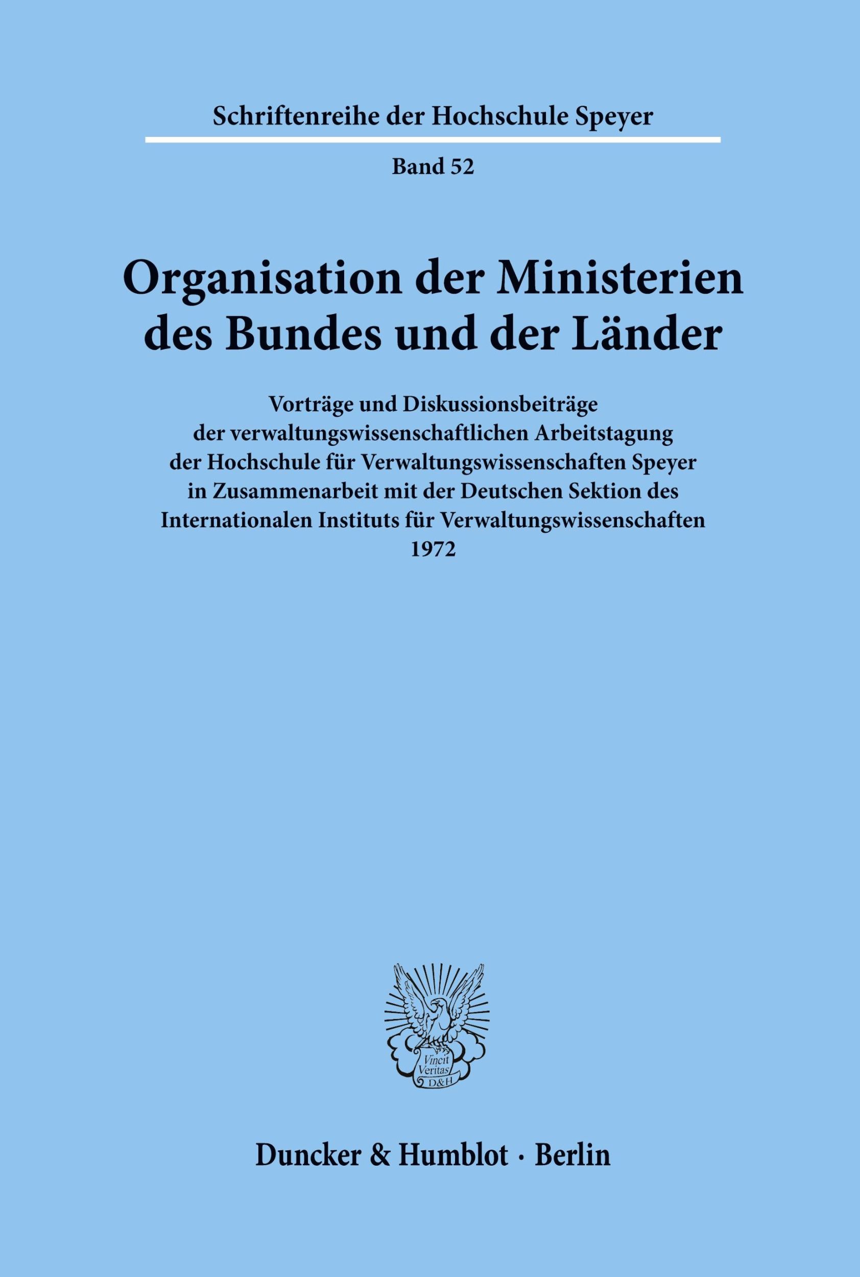 Cover: 9783428029990 | Organisation der Ministerien des Bundes und der Länder. | Taschenbuch