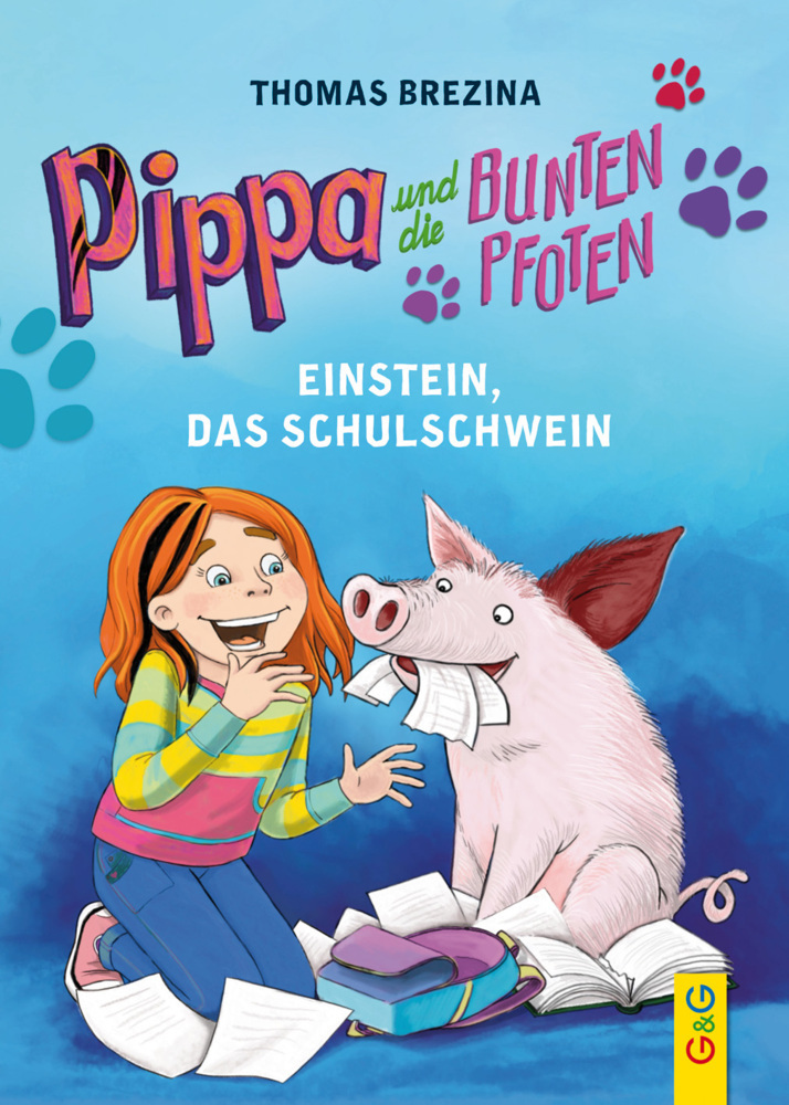 Cover: 9783707419924 | Pippa und die bunten Pfoten - Einstein, das Schulschwein | Brezina