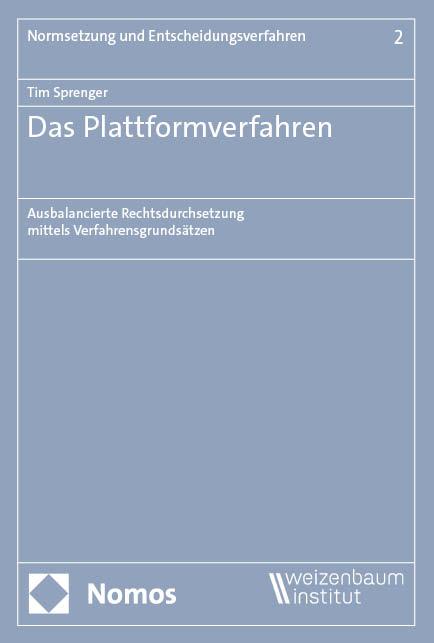 Cover: 9783756023028 | Das Plattformverfahren | Tim Sprenger | Taschenbuch | 397 S. | Deutsch