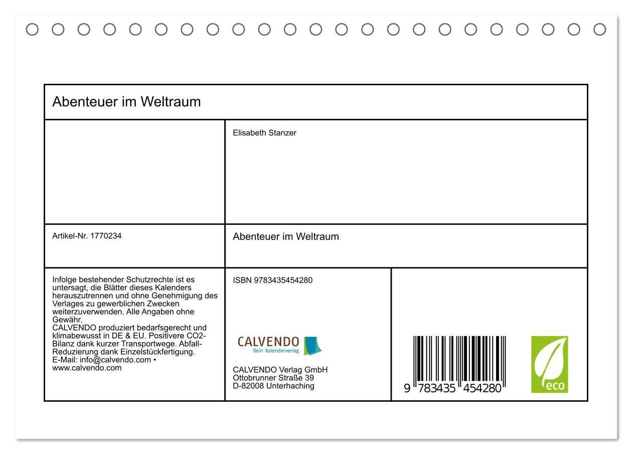 Bild: 9783435454280 | Abenteuer im Weltraum (Tischkalender 2025 DIN A5 quer), CALVENDO...