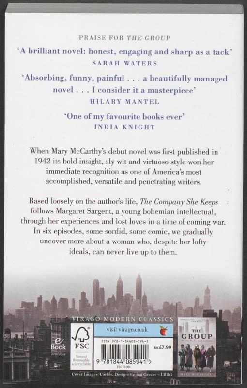 Rückseite: 9781844085941 | The Company She Keeps | Mary Mccarthy | Taschenbuch | Englisch | 2011