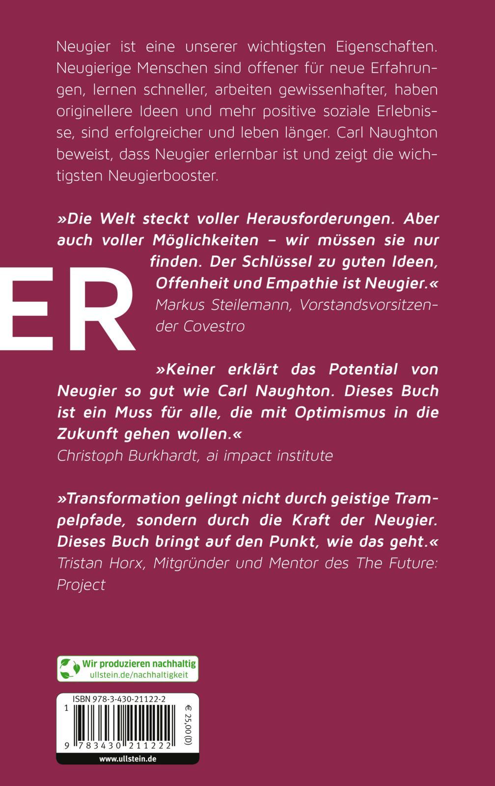 Rückseite: 9783430211222 | Die Kraft der Neugier | Carl Naughton | Buch | 256 S. | Deutsch | 2024