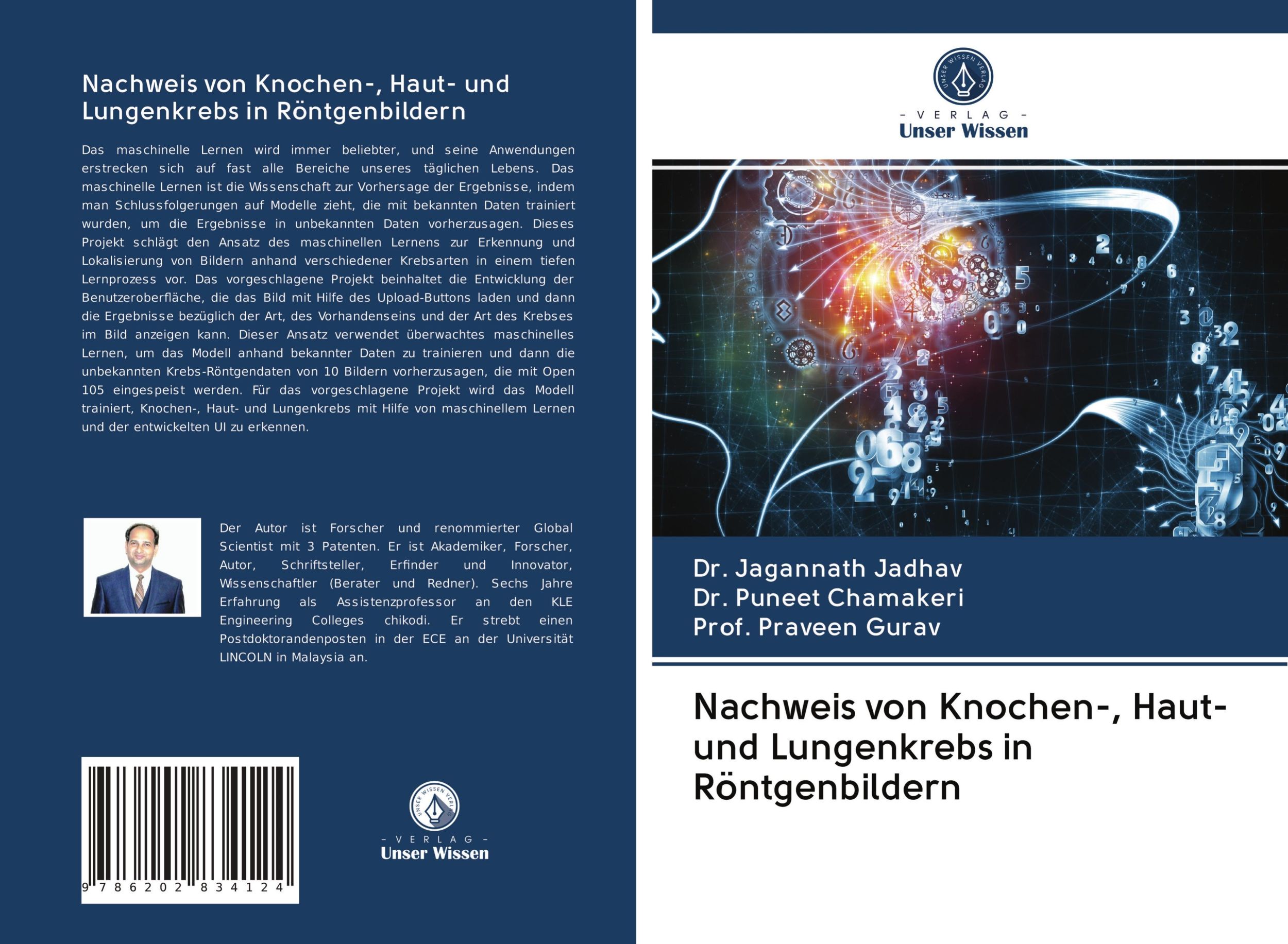 Cover: 9786202834124 | Nachweis von Knochen-, Haut- und Lungenkrebs in Röntgenbildern | Buch