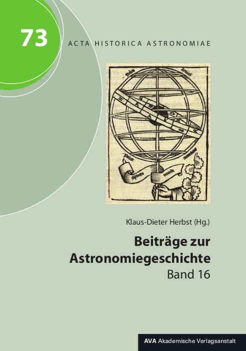 Cover: 9783944913650 | Beiträge zur Astronomiegeschichte | Band 16 | Klaus-Dieter Herbst