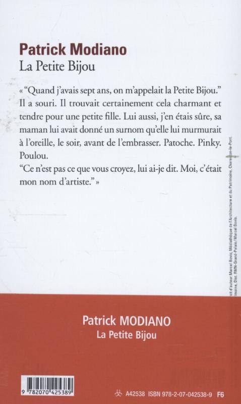 Rückseite: 9782070425389 | La Petite Bijou | Patrick Modiano | Taschenbuch | 168 S. | Französisch