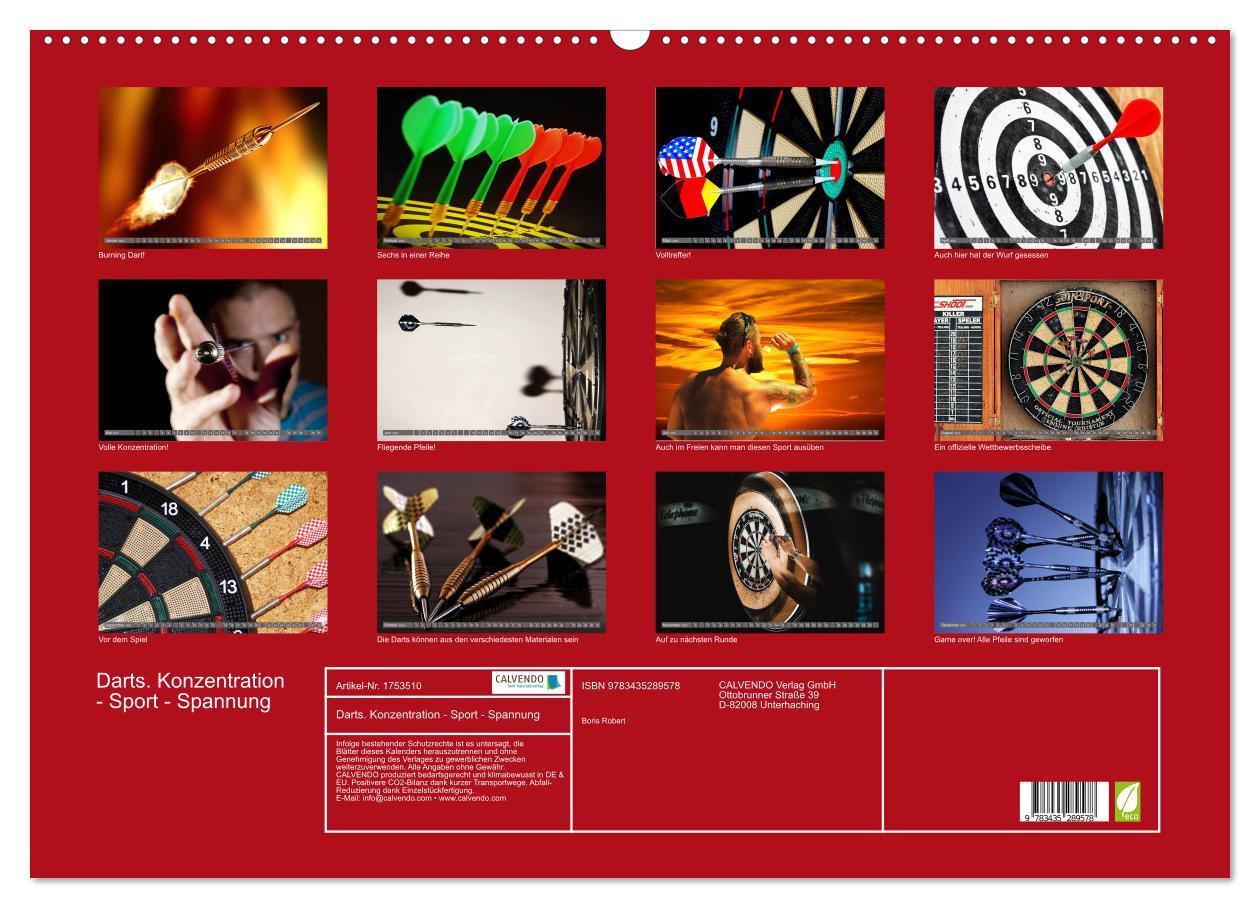 Bild: 9783435289578 | Darts. Konzentration - Sport - Spannung (Wandkalender 2025 DIN A2...