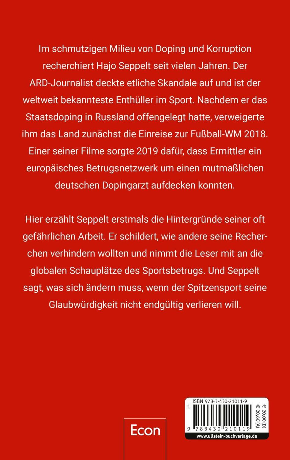 Rückseite: 9783430210119 | Feinde des Sports | Undercover in der Unterwelt des Spitzensports