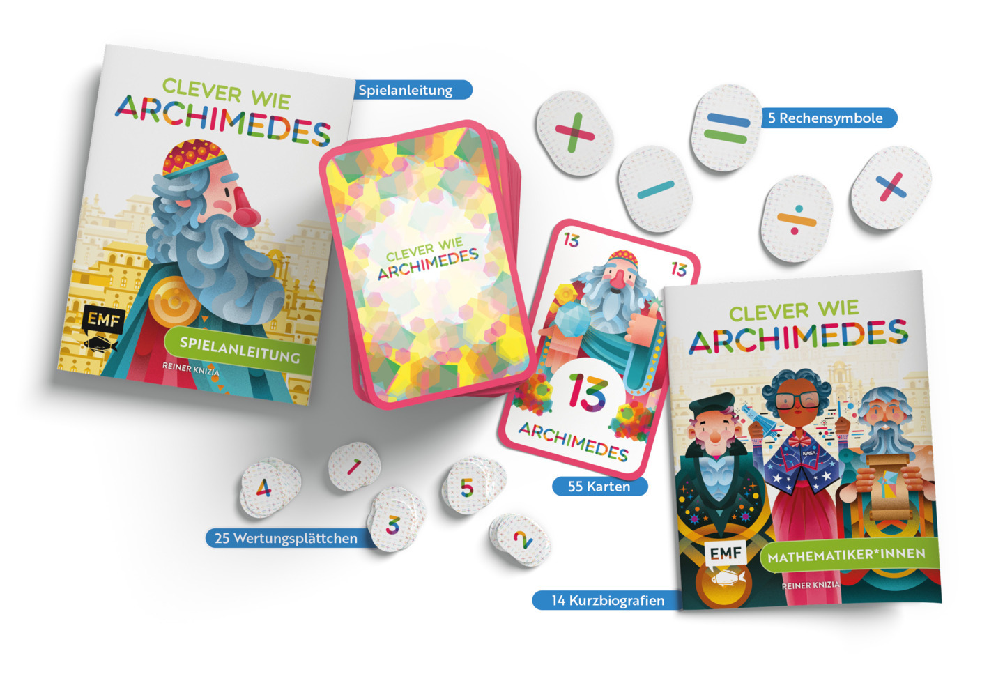 Bild: 4260478342484 | Kartenspiel: Clever wie Archimedes | Reiner Knizia | Spiel | 55 S.