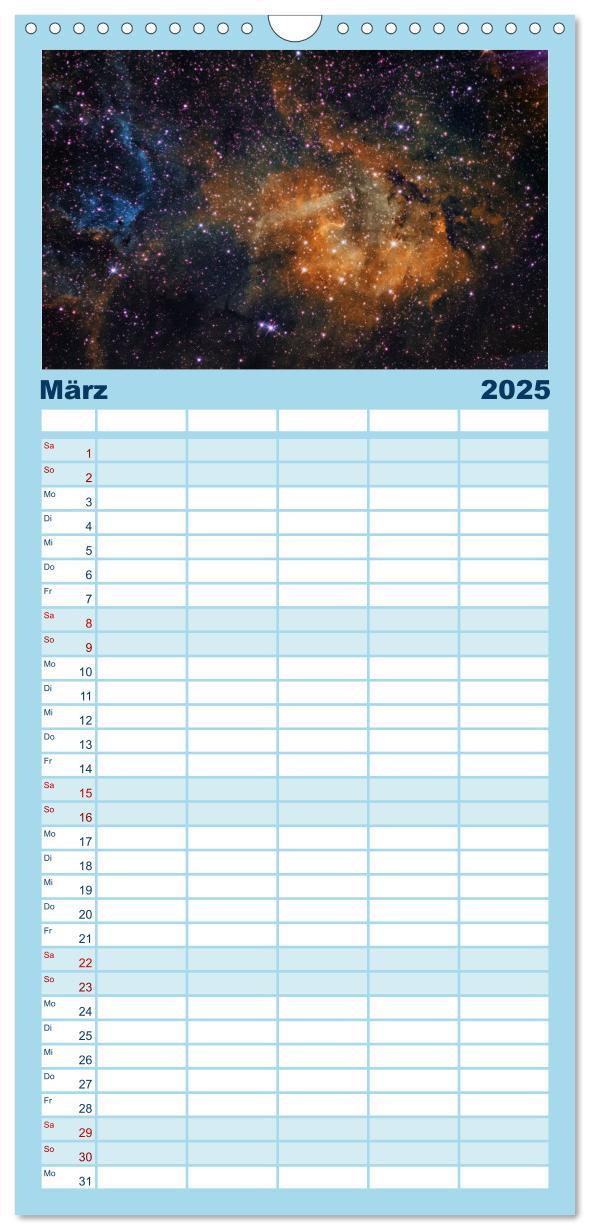 Bild: 9783457100714 | Familienplaner 2025 - Welt All 2025 astrophotographie mit 5 Spalten...