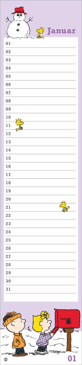 Bild: 9783756408924 | Peanuts Geburtstagskalender Langplaner | Kalender | Spiralbindung