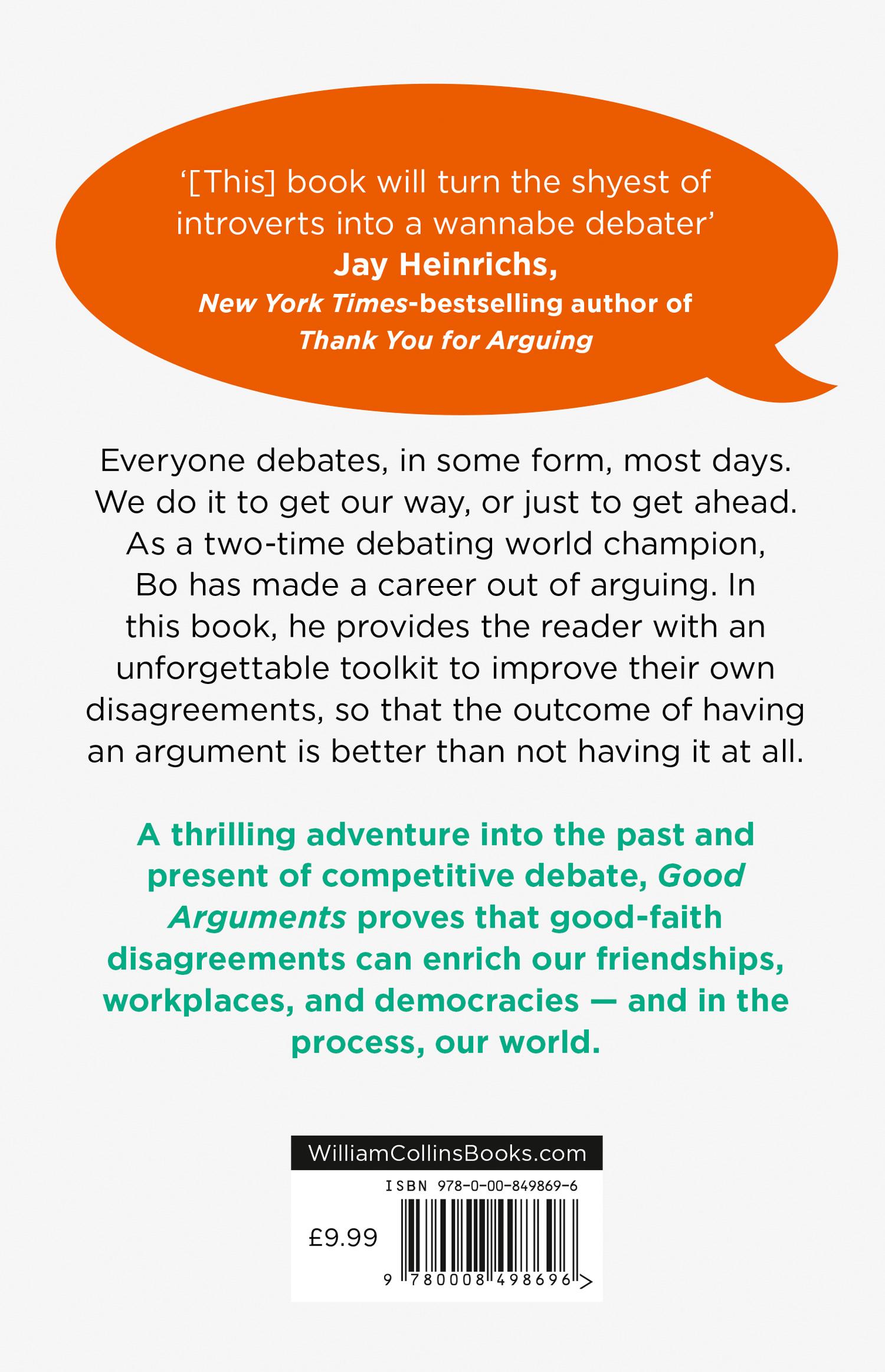 Rückseite: 9780008498696 | Good Arguments | How Debate Teaches Us to Listen and Be Heard | Bo Seo