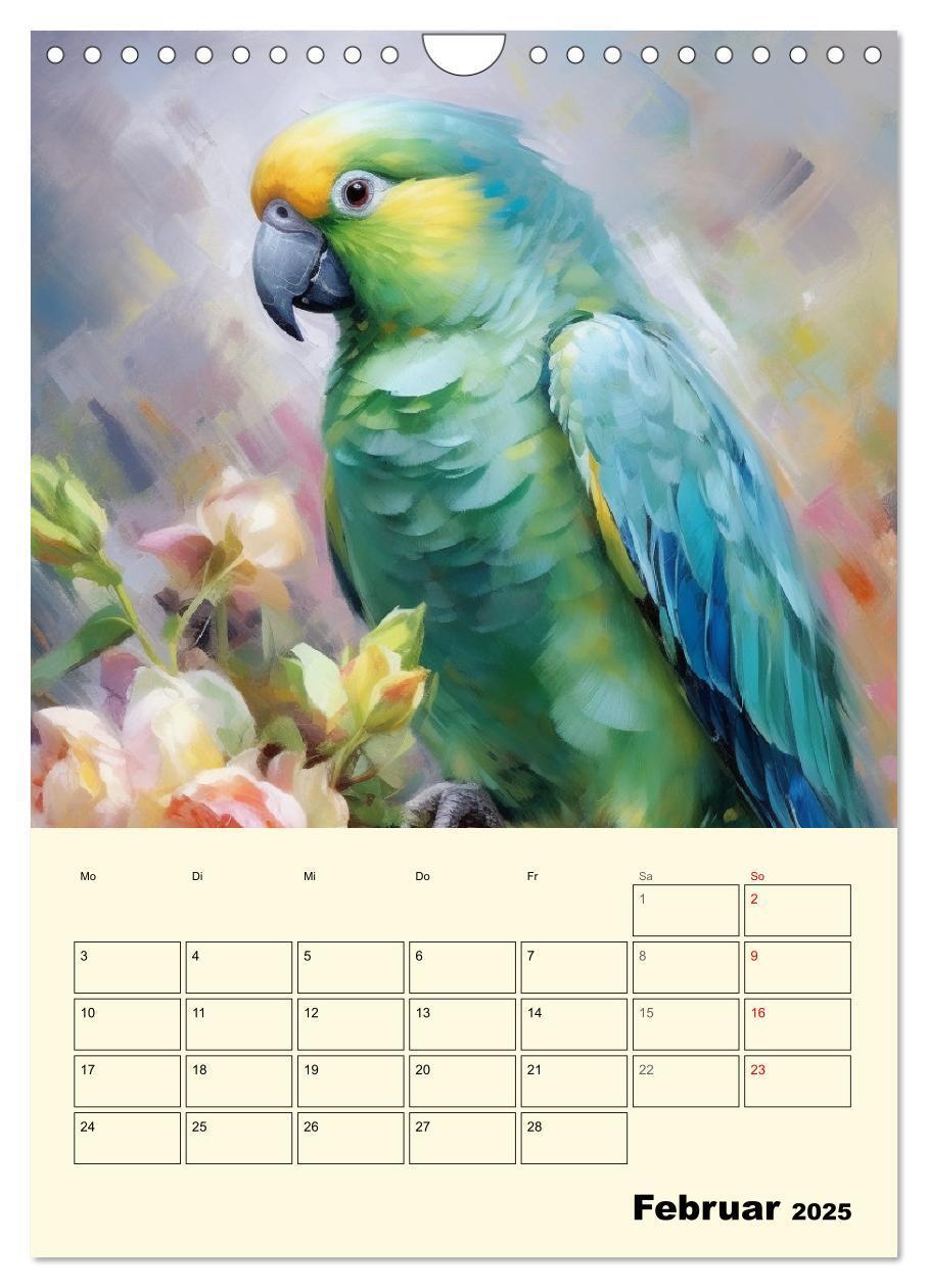 Bild: 9783435864904 | Bunte Vögel. Bezaubernde Papageien-Aquarelle (Wandkalender 2025 DIN...