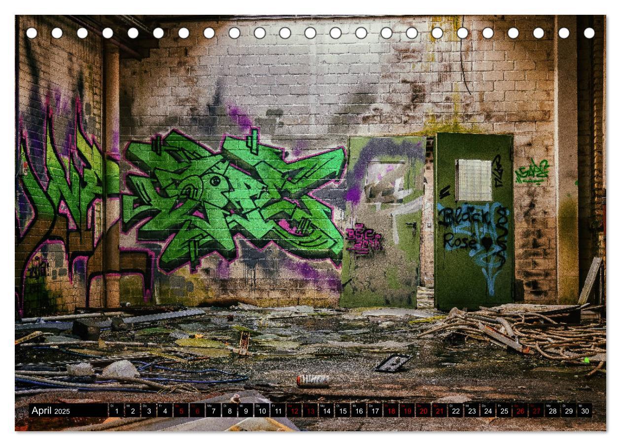 Bild: 9783435307579 | Lost Places Graffiti (Tischkalender 2025 DIN A5 quer), CALVENDO...