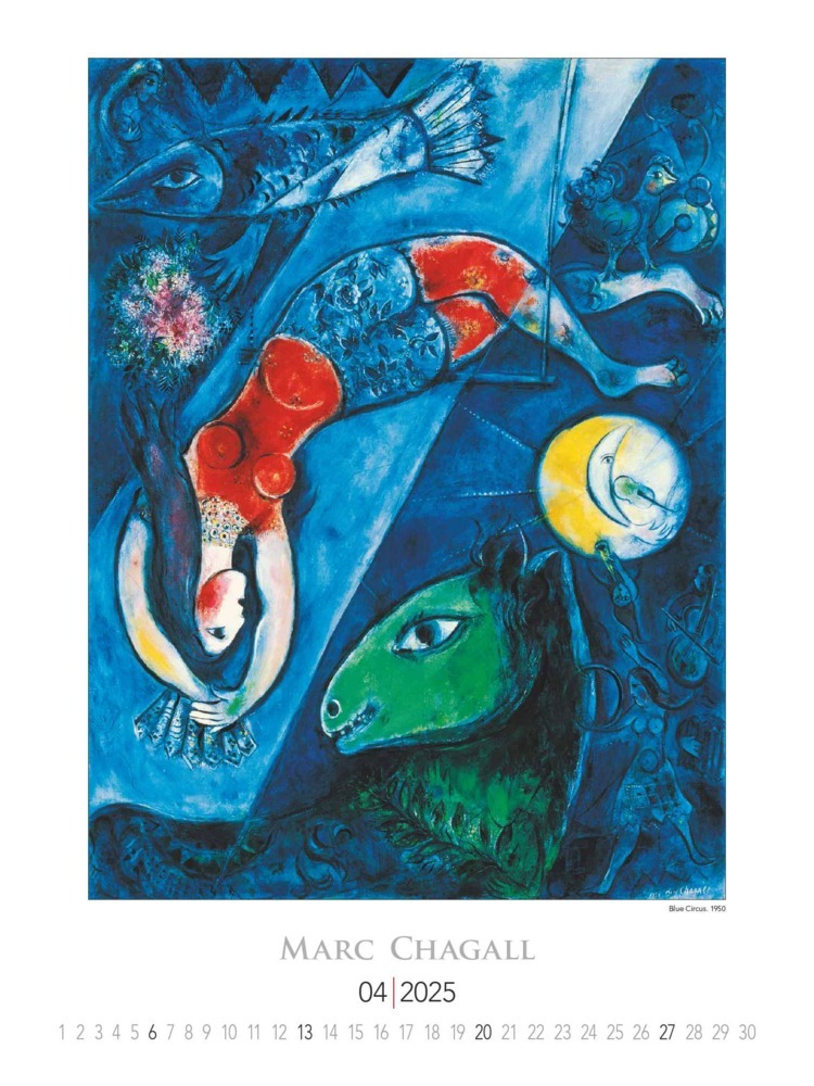 Bild: 4251732344030 | Alpha Edition - Marc Chagall 2025 Bildkalender, 42x56cm, Kalender...