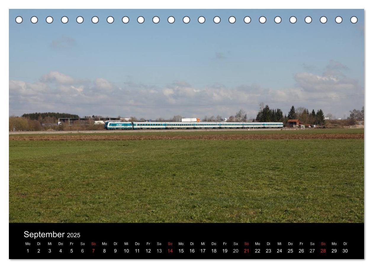 Bild: 9783435584680 | Mit der Bahn durch die Alpen (Tischkalender 2025 DIN A5 quer),...