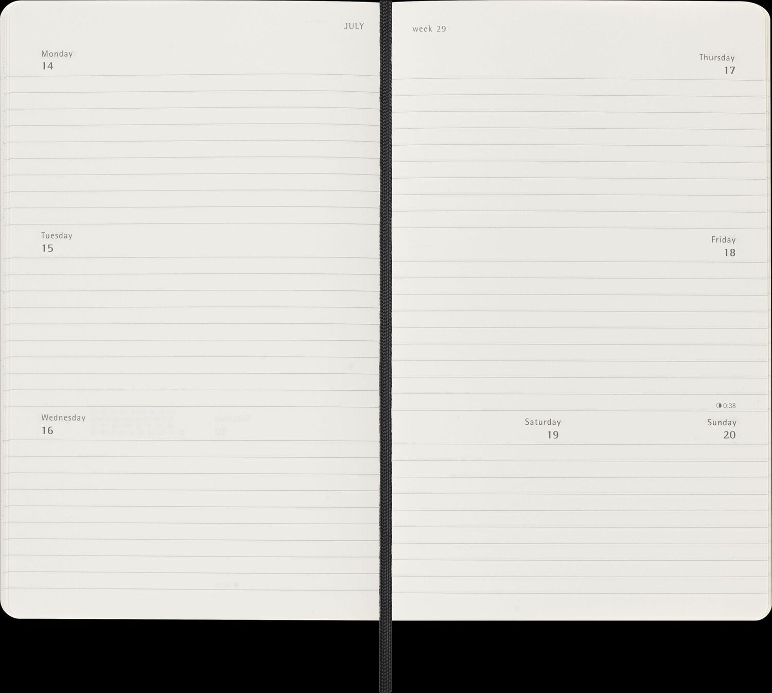 Bild: 8056999270469 | Moleskine 12 Monate Monats Notizkalender 2025, Large/A5, 1 Wo = 2...