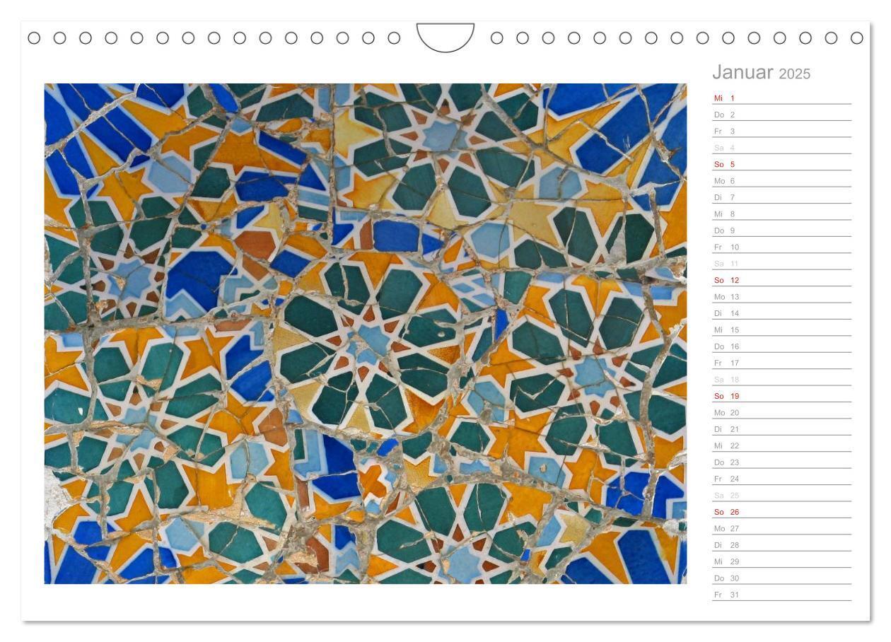 Bild: 9783435507290 | Kacheln und Mosaiken in Barcelona (Wandkalender 2025 DIN A4 quer),...