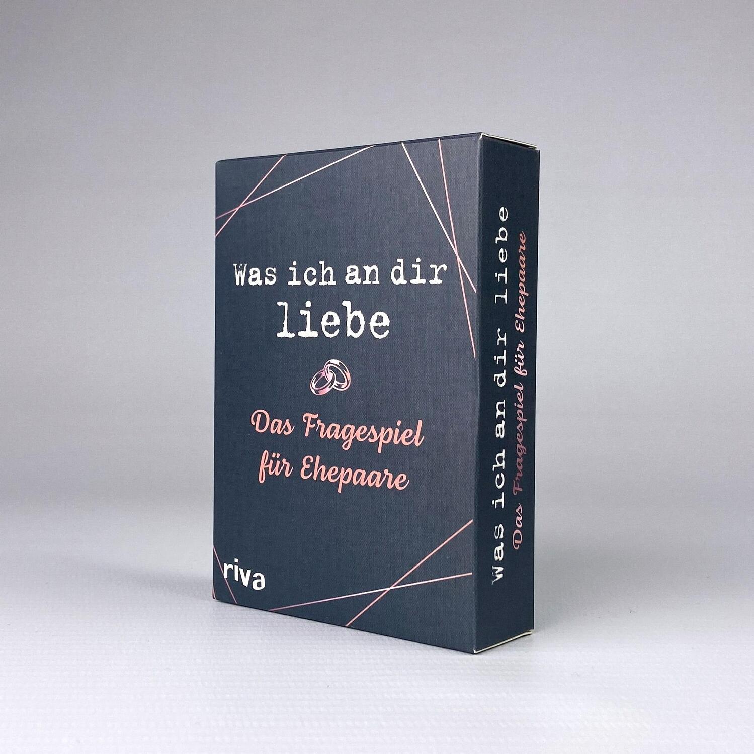 Bild: 9783742316363 | Was ich an dir liebe - Das Fragespiel für Ehepaare | Riva Verlag