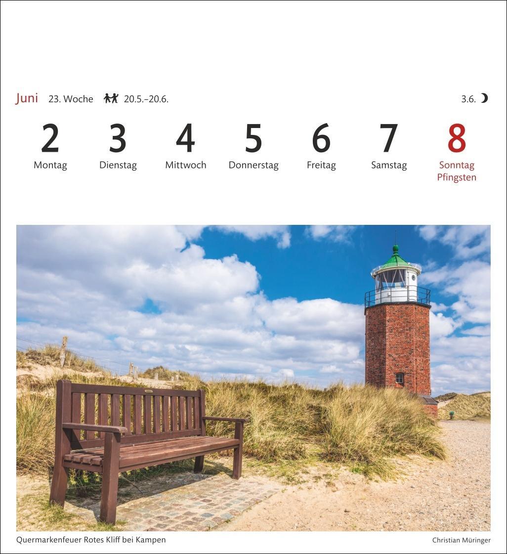 Bild: 9783840033469 | Sylt Sehnsuchtskalender 2025 - Wochenkalender mit 53 Postkarten | 2025