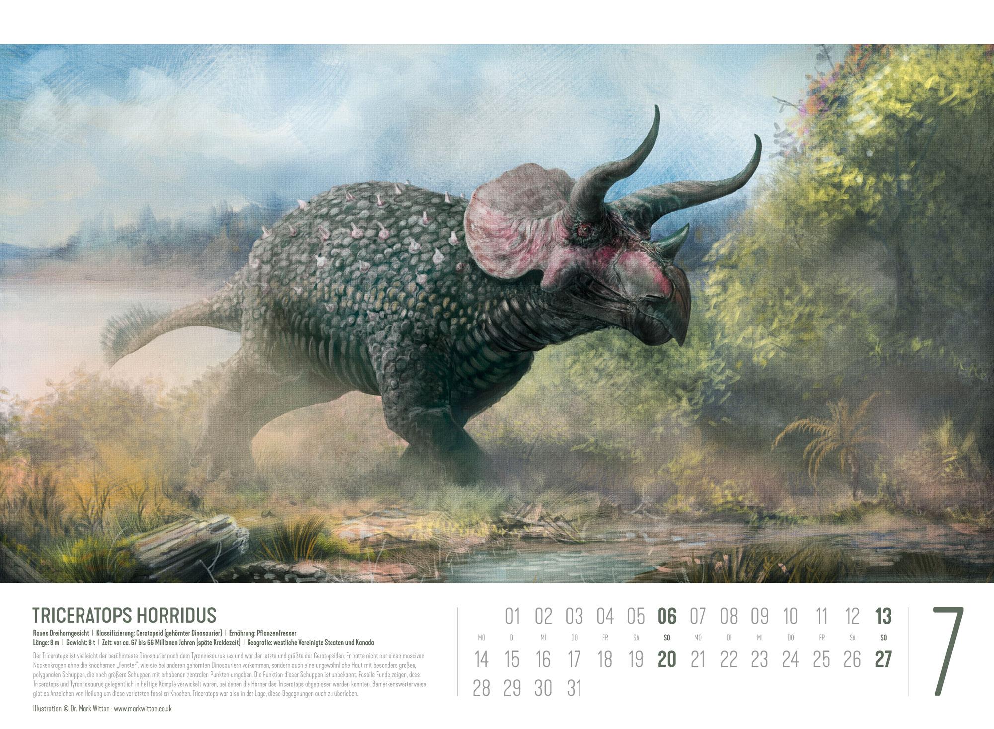 Bild: 9783838435237 | Dinosaurier Kalender 2025 | Mark Witton (u. a.) | Kalender | 14 S.