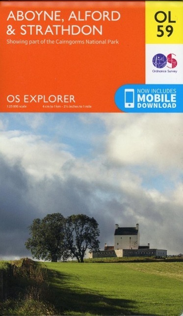 Cover: 9780319242988 | Aboyne, Alford &amp; Strathdon | Ordnance Survey | (Land-)Karte | Englisch