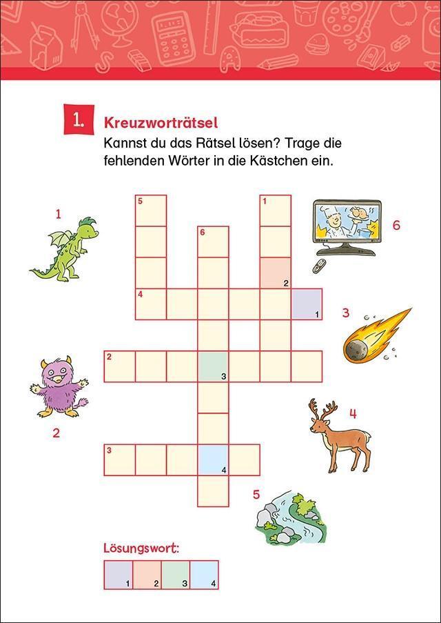 Bild: 9783743212404 | 66 Kreuzworträtsel für Erstleser - 1. Klasse (Blau) | Erstlesebücher