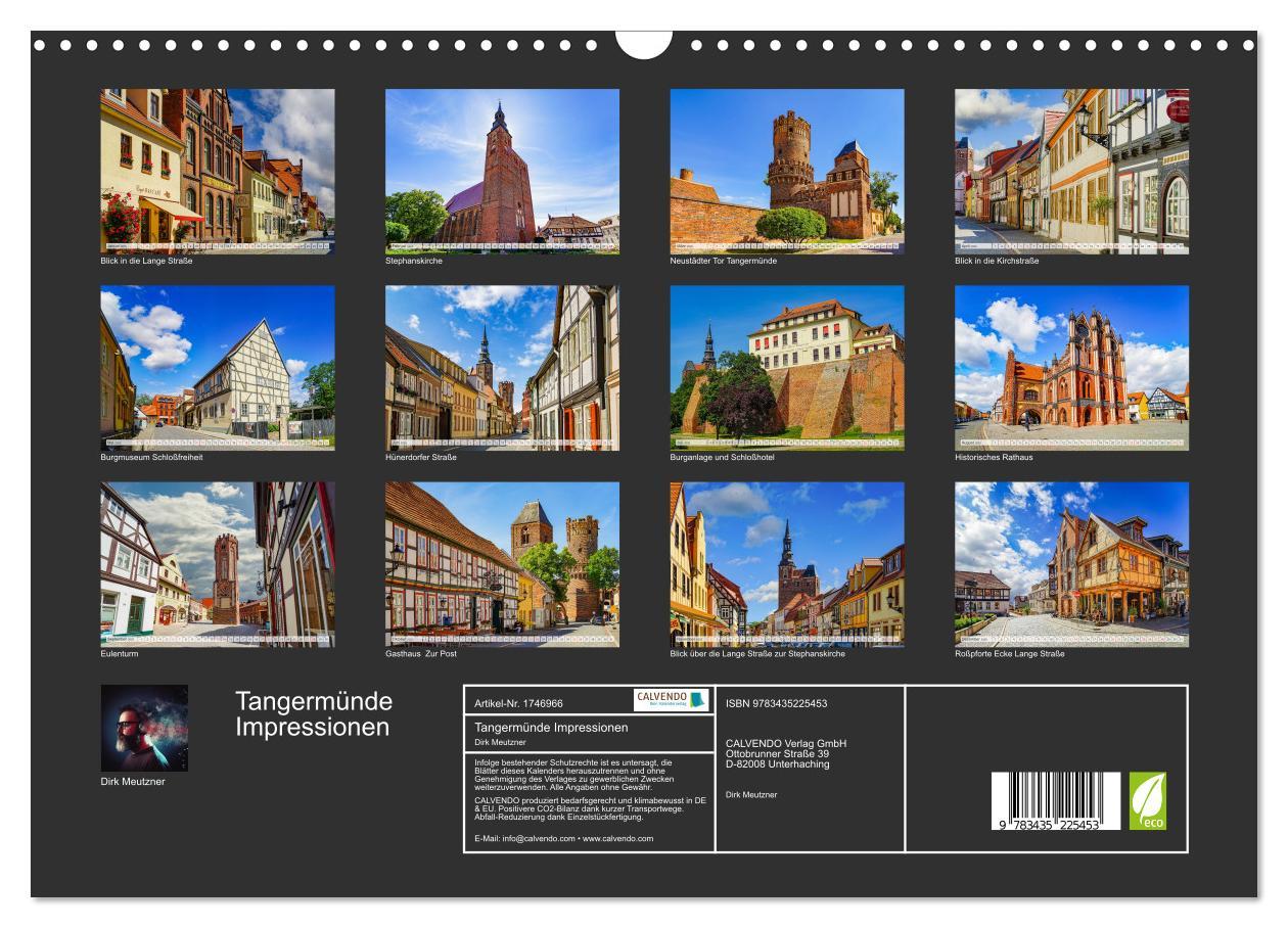 Bild: 9783435225453 | Tangermünde Impressionen (Wandkalender 2025 DIN A3 quer), CALVENDO...