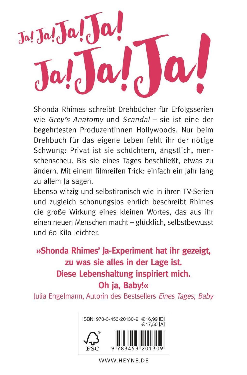 Bild: 9783453201309 | Das Ja-Experiment - Year of Yes | Shonda Rhimes | Taschenbuch | 2016