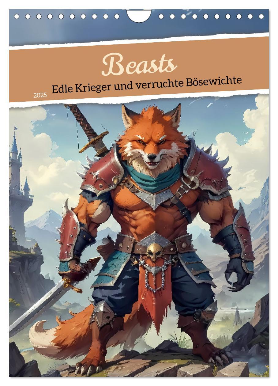 Cover: 9783457129005 | Beasts - Edle Krieger und verruchte Bösewichte (Wandkalender 2025...