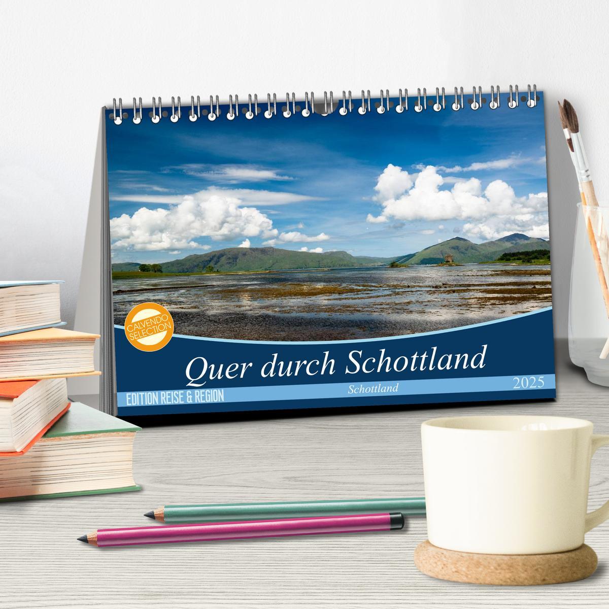 Bild: 9783435678433 | Quer durch Schottland (Tischkalender 2025 DIN A5 quer), CALVENDO...