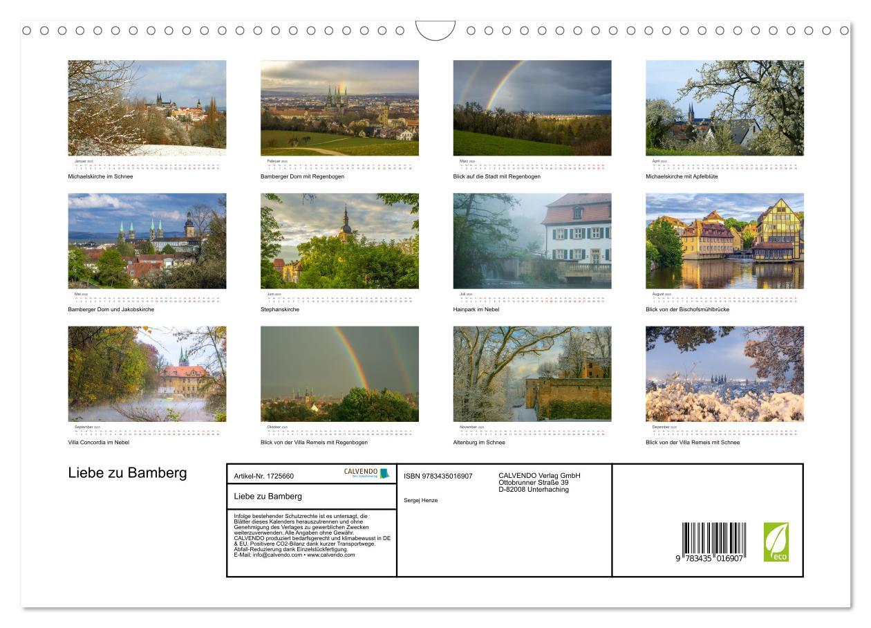 Bild: 9783435016907 | Liebe zu Bamberg (Wandkalender 2025 DIN A3 quer), CALVENDO...