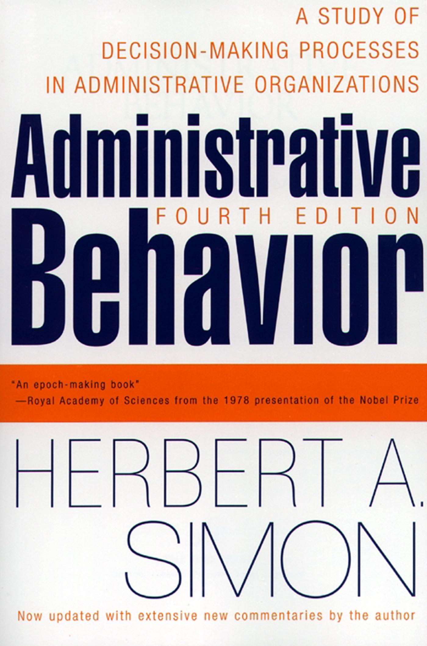 Cover: 9780684835822 | Administrative Behavior, 4th Edition | Herbert A Simon | Taschenbuch