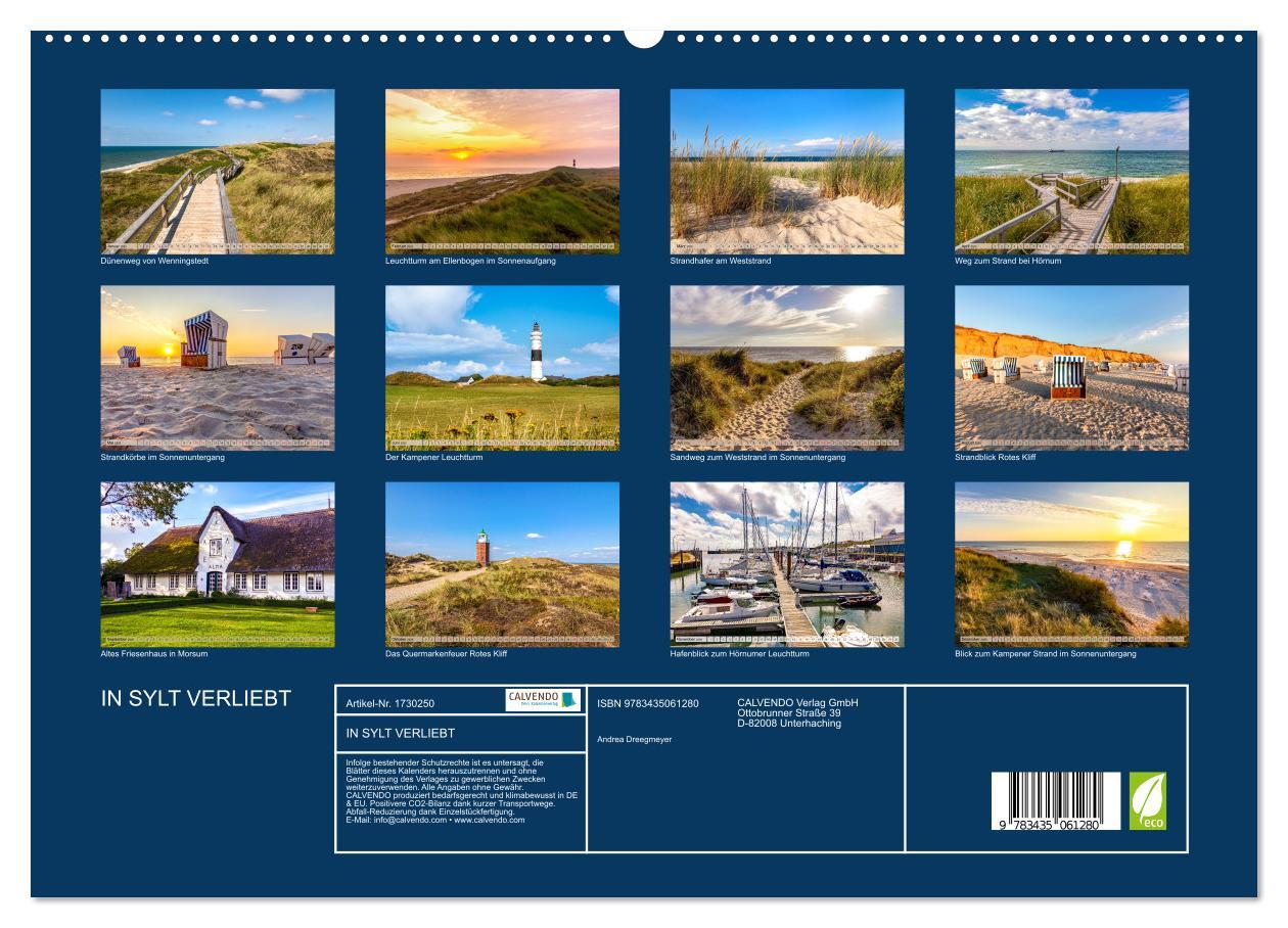 Bild: 9783435061280 | IN SYLT VERLIEBT (Wandkalender 2025 DIN A2 quer), CALVENDO...