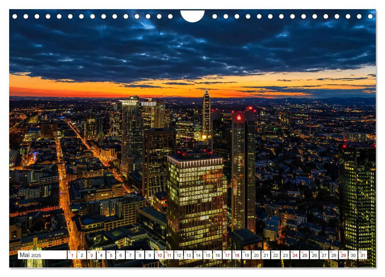 Bild: 9783383843655 | Frankfurt am Main - at night (Wandkalender 2025 DIN A4 quer),...