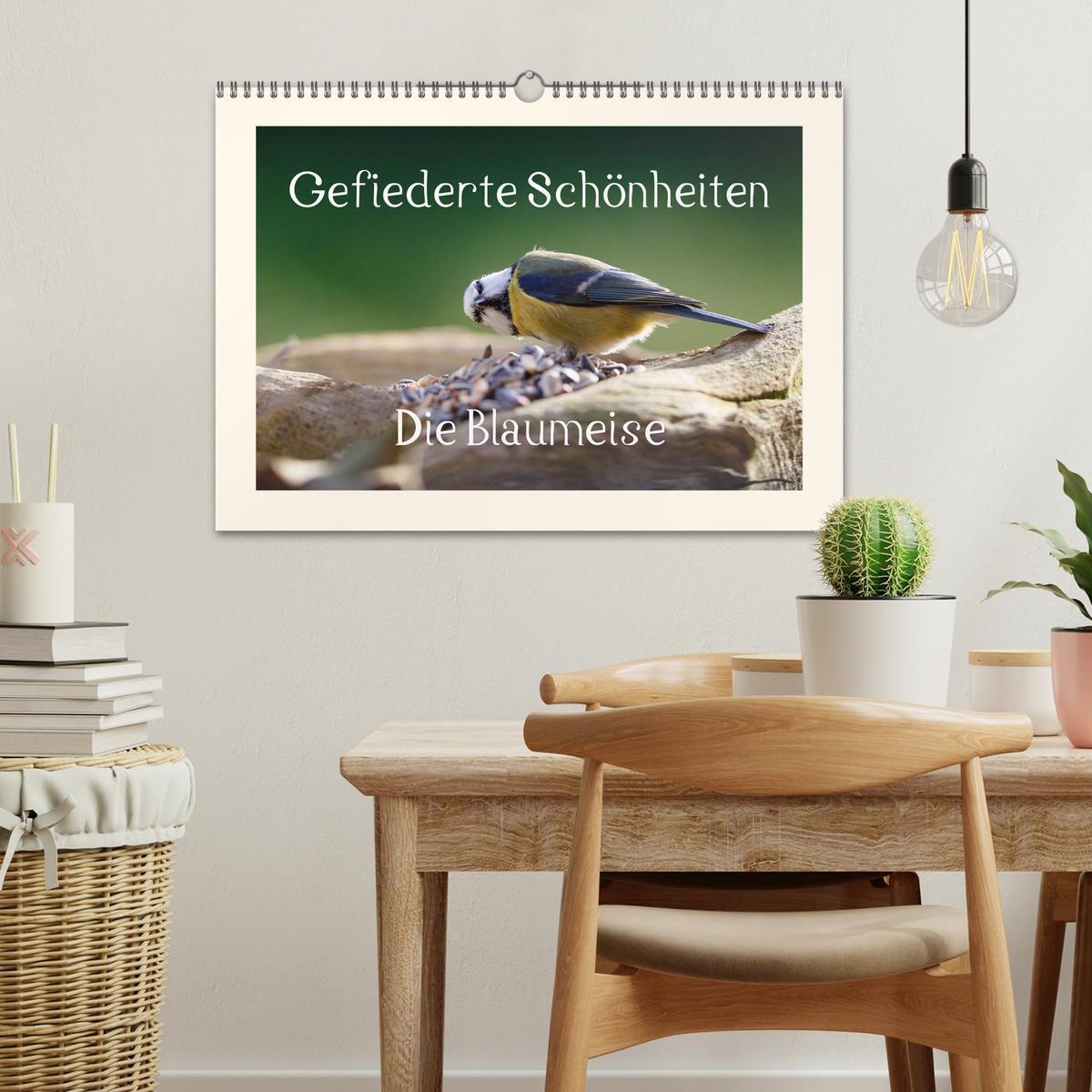 Bild: 9783435642250 | Gefiederte Schönheiten - Die Blaumeise (Wandkalender 2025 DIN A3...