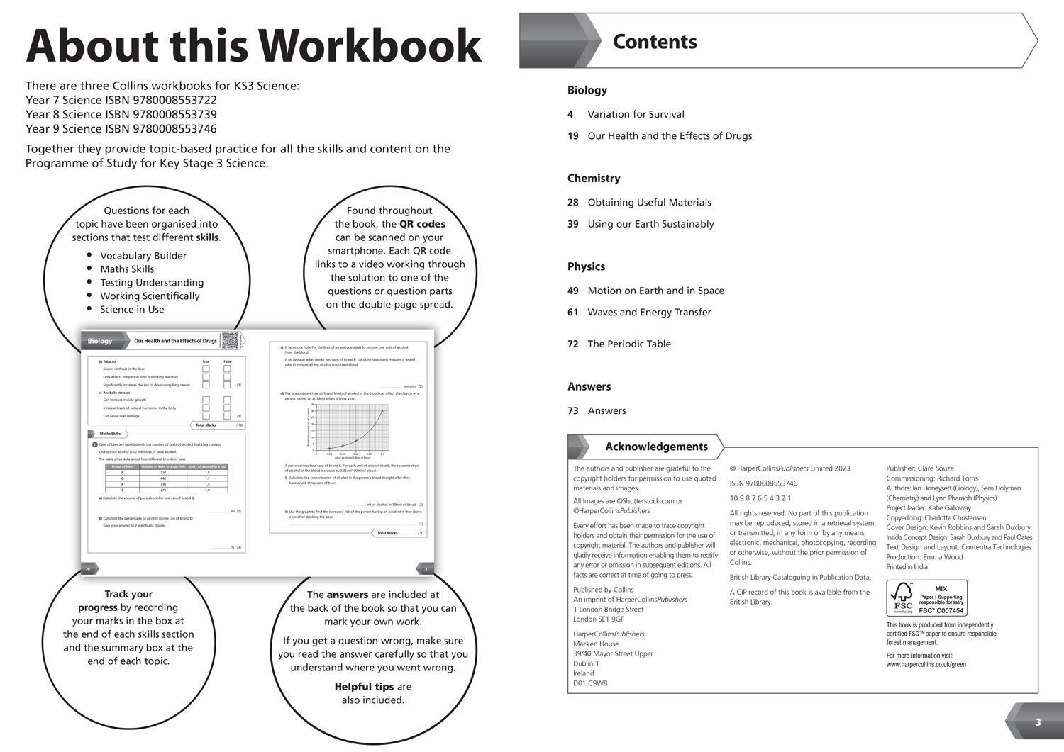 Bild: 9780008553746 | KS3 Science Year 9 Workbook | Ideal for Year 9 | Collins KS3 | Buch