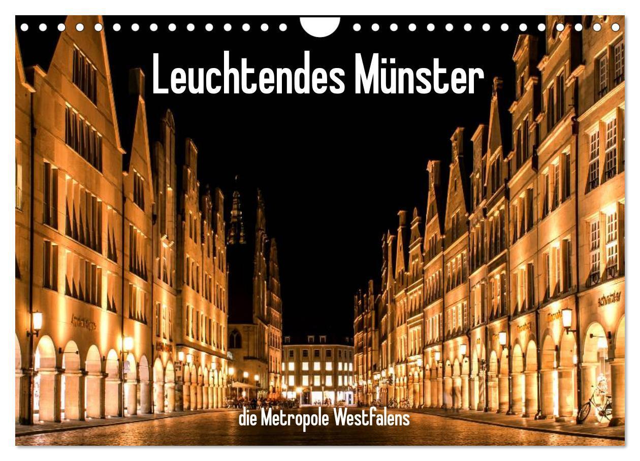 Cover: 9783435558889 | Leuchtendes Münster 2025 - die Metropole Westfalens (Wandkalender...