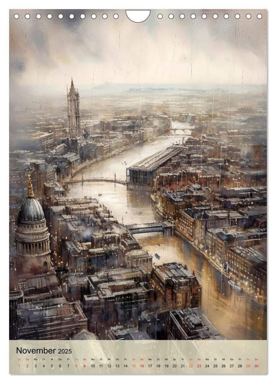 Bild: 9783435871865 | London - ein Regentag (Wandkalender 2025 DIN A4 hoch), CALVENDO...