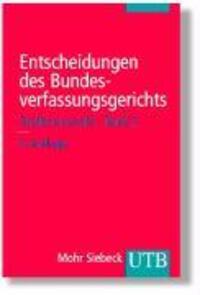 Cover: 9783825217099 | Entscheidungen des Bundesverfassungsgerichts | Studienauswahl - Band 2