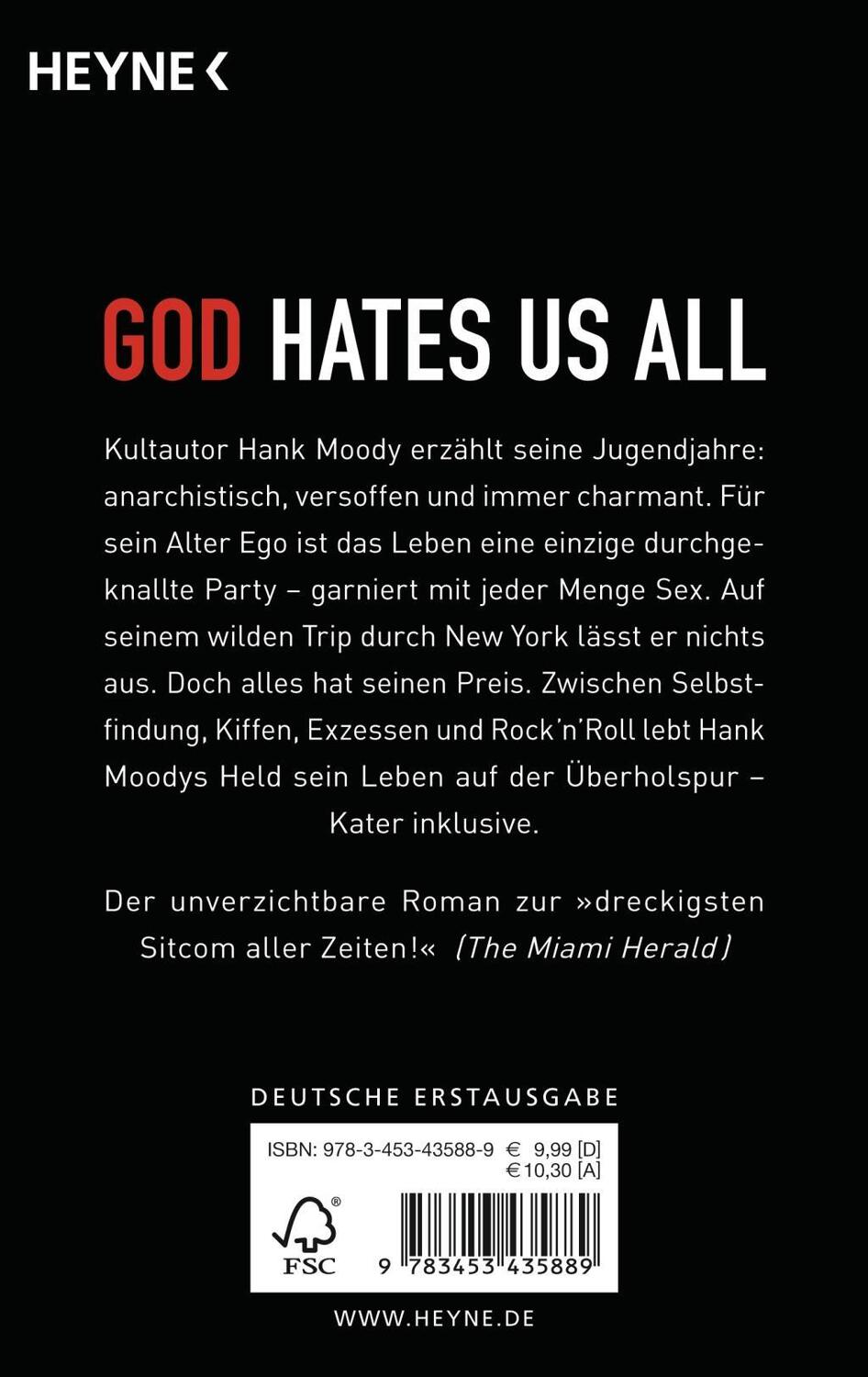 Bild: 9783453435889 | God hates us all | Hank Moody | Taschenbuch | Deutsch | 2011 | Heyne