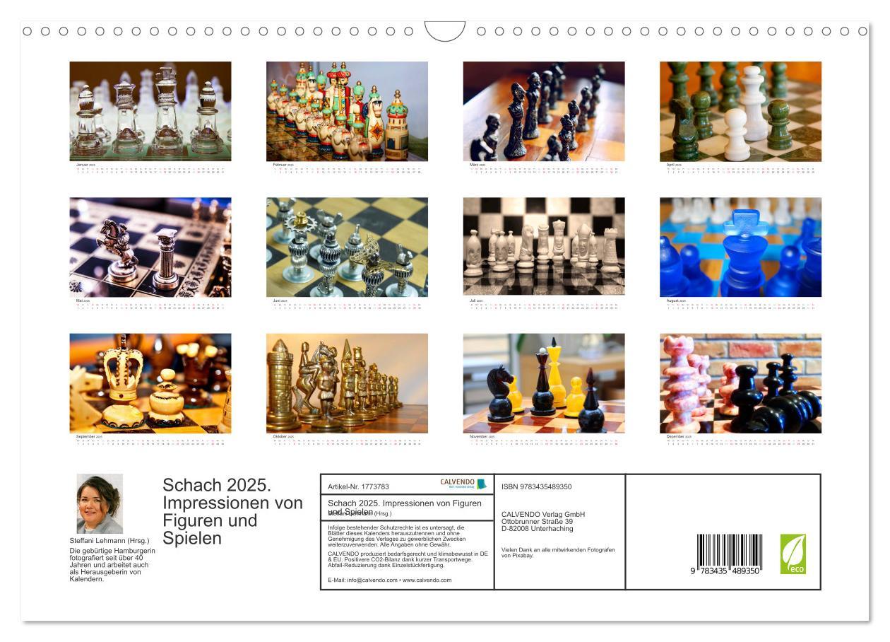 Bild: 9783435489350 | Schach 2025. Impressionen von Figuren und Spielen (Wandkalender...