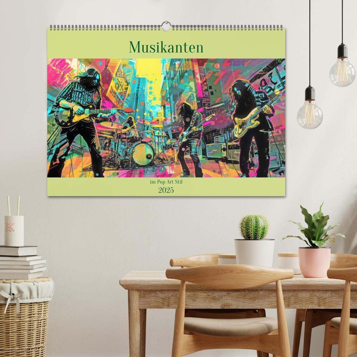 Bild: 9783383832833 | Musikanten im Pop-Art Stil (Wandkalender 2025 DIN A2 quer),...