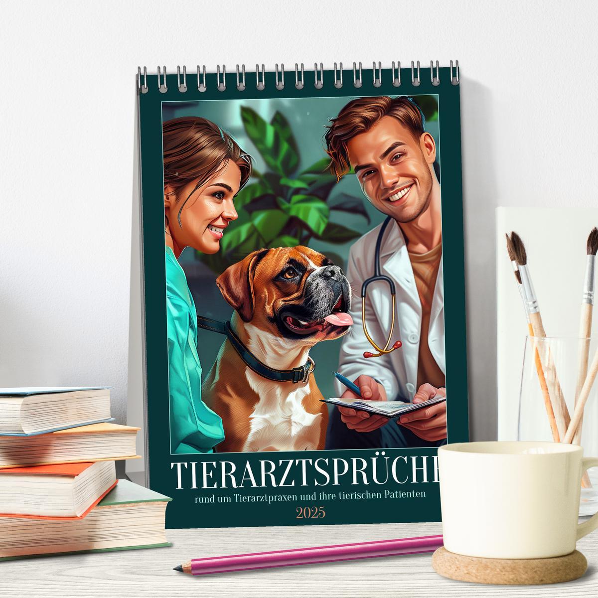 Bild: 9783457153154 | Tierarztsprüche (Tischkalender 2025 DIN A5 hoch), CALVENDO...